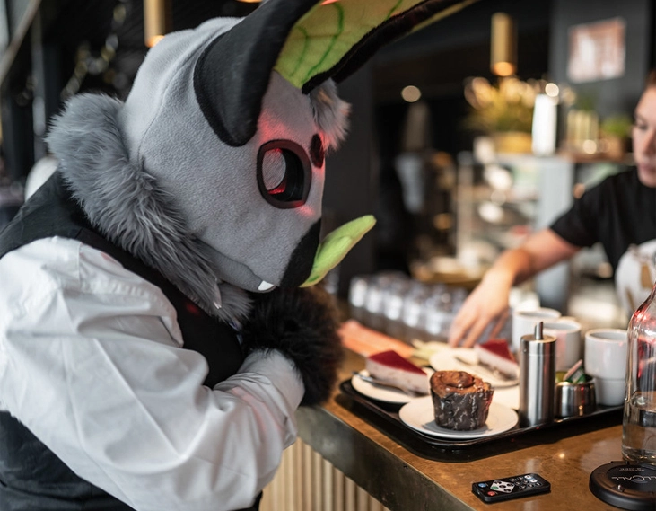 A picture of a server in our Maid Café
